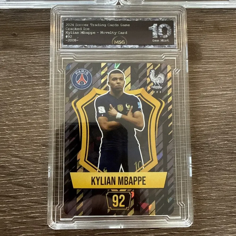 Graded 10 - Erling Haaland, Pele & Kylian Mbappe 2024 Soccer Trading Cards